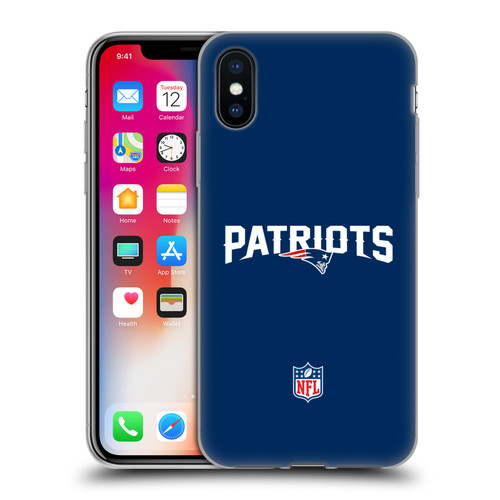 NFL New England Patriots Logo Plain Soft Gel Case for Apple iPhone X / iPhone XS