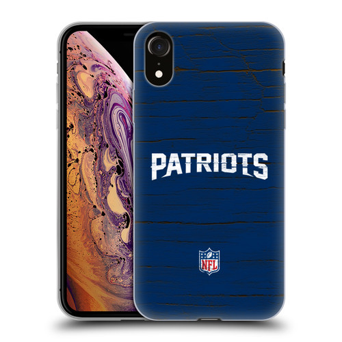 NFL New England Patriots Logo Distressed Look Soft Gel Case for Apple iPhone XR