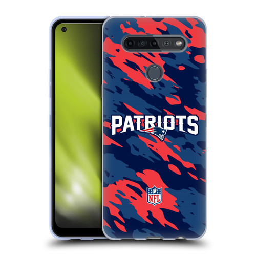 NFL New England Patriots Logo Camou Soft Gel Case for LG K51S