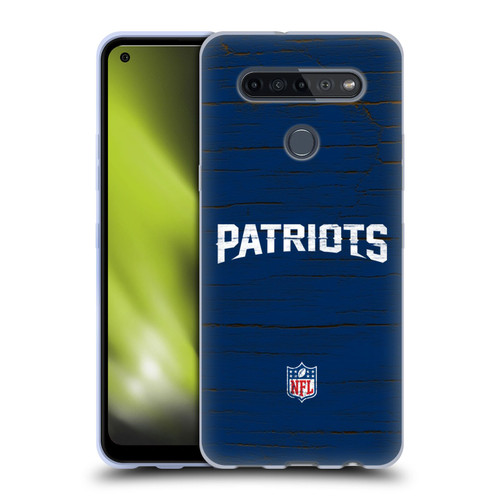 NFL New England Patriots Logo Distressed Look Soft Gel Case for LG K51S
