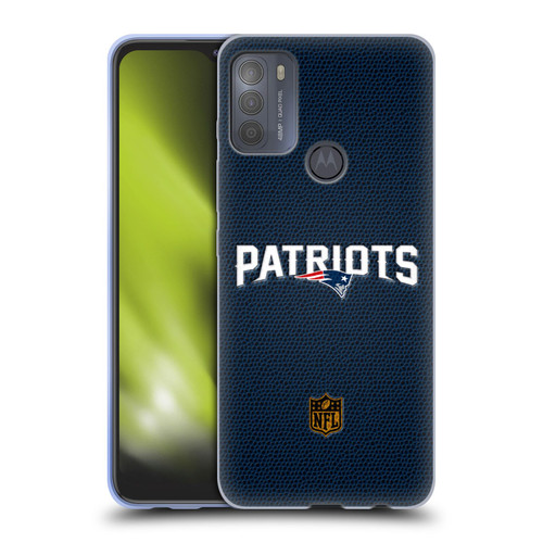 NFL New England Patriots Logo Football Soft Gel Case for Motorola Moto G50