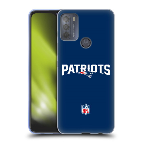 NFL New England Patriots Logo Plain Soft Gel Case for Motorola Moto G50