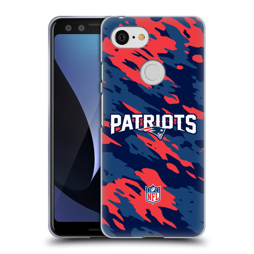 NFL New England Patriots Logo Camou Soft Gel Case for Google Pixel 3