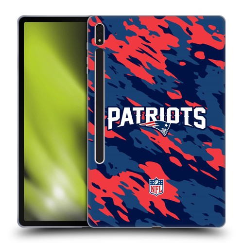 NFL New England Patriots Logo Camou Soft Gel Case for Samsung Galaxy Tab S8 Plus