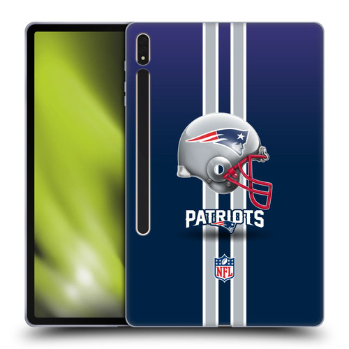 NFL New England Patriots Logo Helmet Soft Gel Case for Samsung Galaxy Tab S8 Plus
