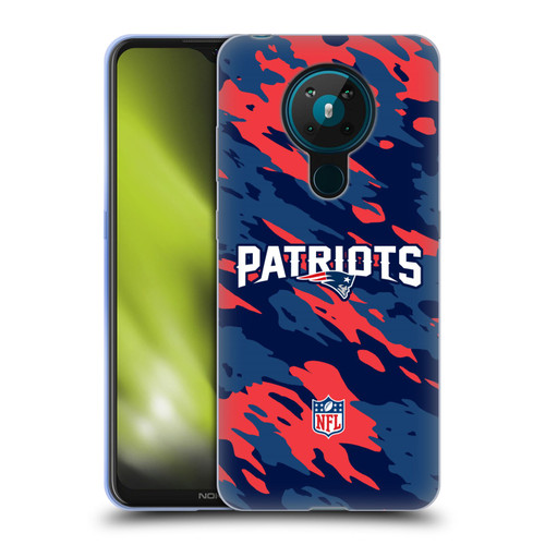 NFL New England Patriots Logo Camou Soft Gel Case for Nokia 5.3