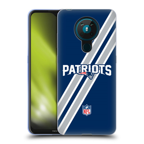 NFL New England Patriots Logo Stripes Soft Gel Case for Nokia 5.3
