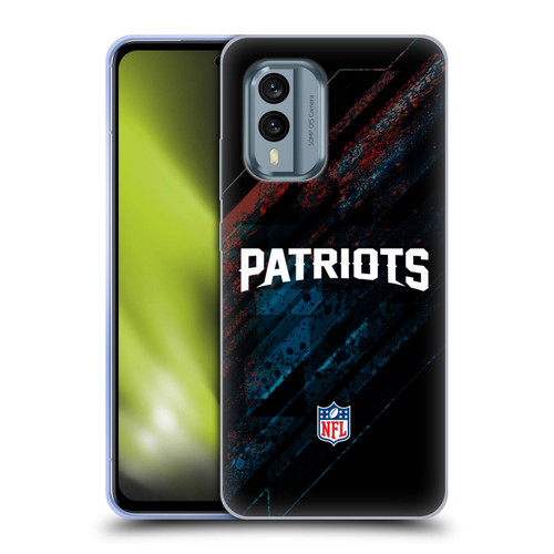 NFL New England Patriots Logo Blur Soft Gel Case for Nokia X30