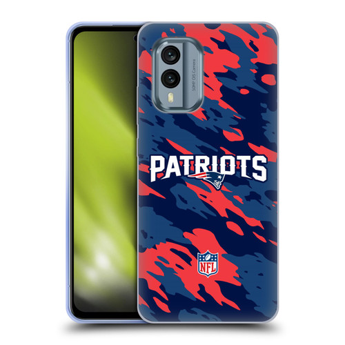 NFL New England Patriots Logo Camou Soft Gel Case for Nokia X30