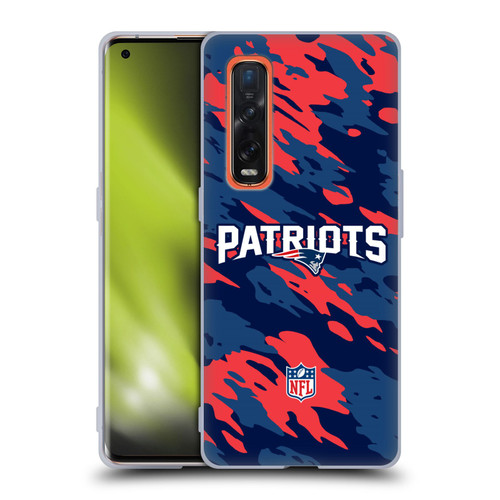 NFL New England Patriots Logo Camou Soft Gel Case for OPPO Find X2 Pro 5G