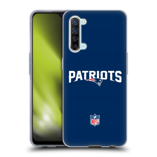 NFL New England Patriots Logo Plain Soft Gel Case for OPPO Find X2 Lite 5G
