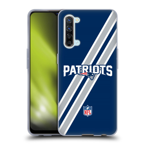 NFL New England Patriots Logo Stripes Soft Gel Case for OPPO Find X2 Lite 5G