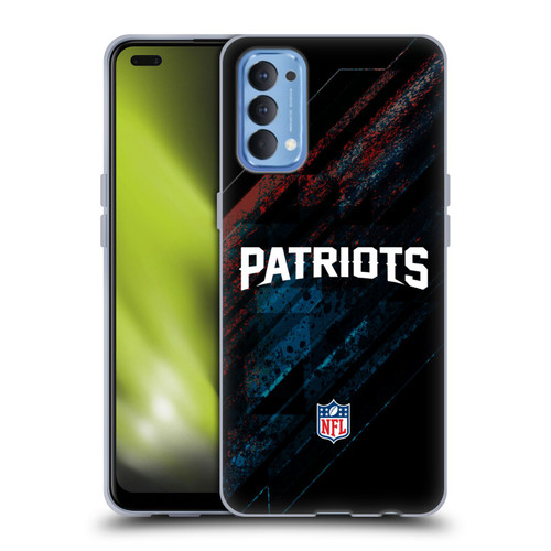 NFL New England Patriots Logo Blur Soft Gel Case for OPPO Reno 4 5G
