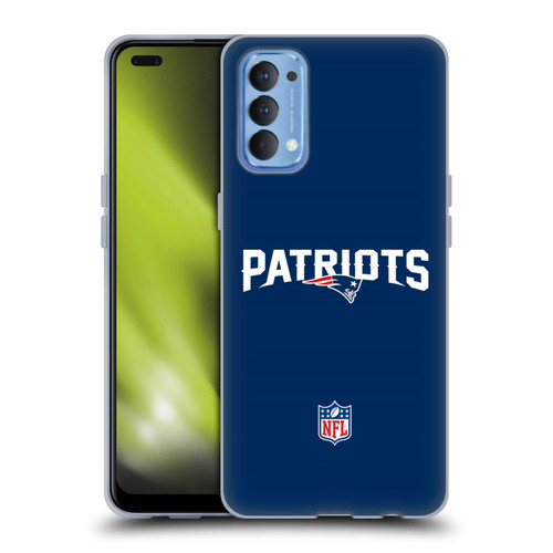 NFL New England Patriots Logo Plain Soft Gel Case for OPPO Reno 4 5G