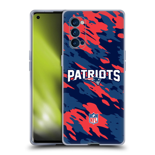 NFL New England Patriots Logo Camou Soft Gel Case for OPPO Reno 4 Pro 5G