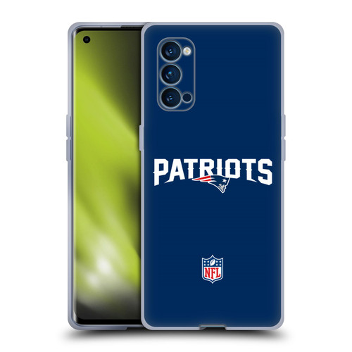 NFL New England Patriots Logo Plain Soft Gel Case for OPPO Reno 4 Pro 5G