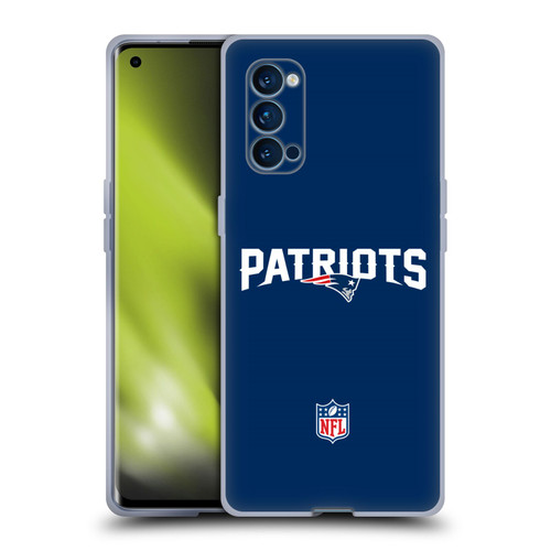NFL New England Patriots Logo Plain Soft Gel Case for OPPO Reno 4 Pro 5G