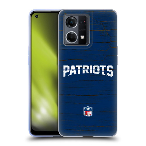 NFL New England Patriots Logo Distressed Look Soft Gel Case for OPPO Reno8 4G
