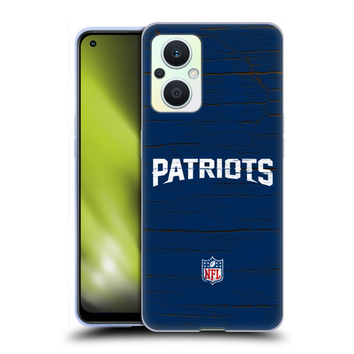 NFL New England Patriots Logo Distressed Look Soft Gel Case for OPPO Reno8 Lite