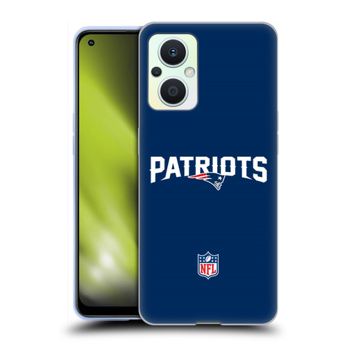 NFL New England Patriots Logo Plain Soft Gel Case for OPPO Reno8 Lite