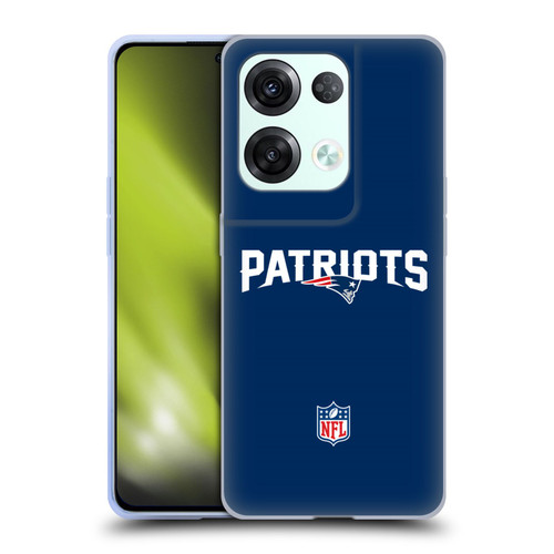 NFL New England Patriots Logo Plain Soft Gel Case for OPPO Reno8 Pro