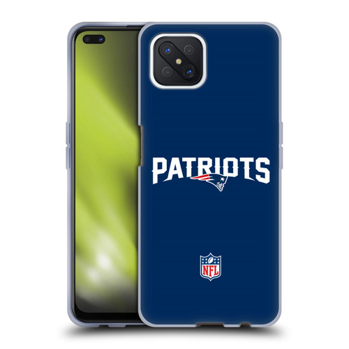 NFL New England Patriots Logo Plain Soft Gel Case for OPPO Reno4 Z 5G