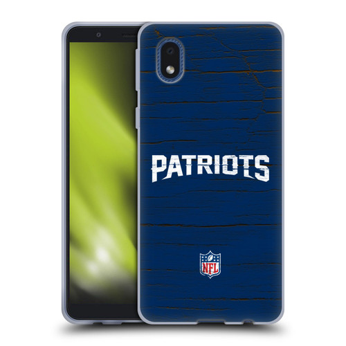 NFL New England Patriots Logo Distressed Look Soft Gel Case for Samsung Galaxy A01 Core (2020)