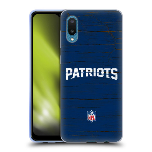 NFL New England Patriots Logo Distressed Look Soft Gel Case for Samsung Galaxy A02/M02 (2021)