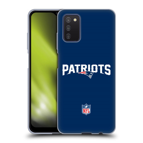NFL New England Patriots Logo Plain Soft Gel Case for Samsung Galaxy A03s (2021)