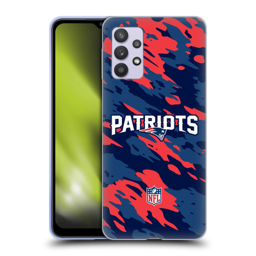 NFL New England Patriots Logo Camou Soft Gel Case for Samsung Galaxy A32 5G / M32 5G (2021)