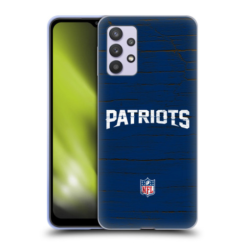 NFL New England Patriots Logo Distressed Look Soft Gel Case for Samsung Galaxy A32 5G / M32 5G (2021)