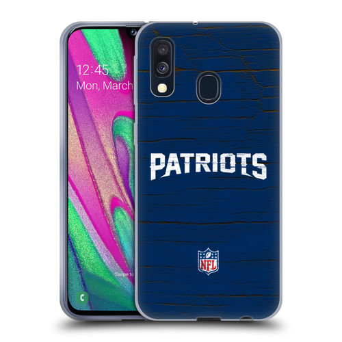 NFL New England Patriots Logo Distressed Look Soft Gel Case for Samsung Galaxy A40 (2019)