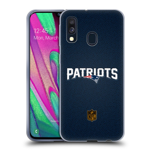 NFL New England Patriots Logo Football Soft Gel Case for Samsung Galaxy A40 (2019)