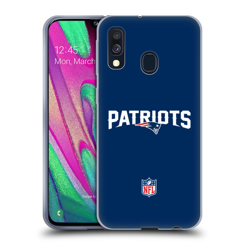 NFL New England Patriots Logo Plain Soft Gel Case for Samsung Galaxy A40 (2019)
