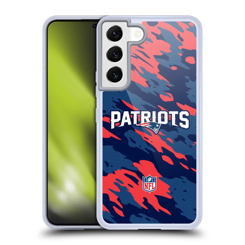 NFL New England Patriots Logo Camou Soft Gel Case for Samsung Galaxy S22 5G
