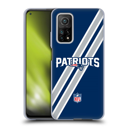 NFL New England Patriots Logo Stripes Soft Gel Case for Xiaomi Mi 10T 5G