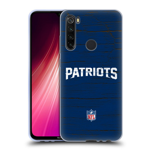 NFL New England Patriots Logo Distressed Look Soft Gel Case for Xiaomi Redmi Note 8T