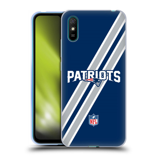 NFL New England Patriots Logo Stripes Soft Gel Case for Xiaomi Redmi 9A / Redmi 9AT