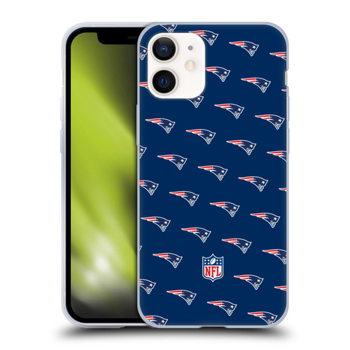 NFL New England Patriots Artwork Patterns Soft Gel Case for Apple iPhone 12 Mini