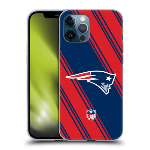 NFL New England Patriots Artwork Stripes Soft Gel Case for Apple iPhone 12 Pro Max