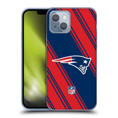 NFL New England Patriots Artwork Stripes Soft Gel Case for Apple iPhone 14
