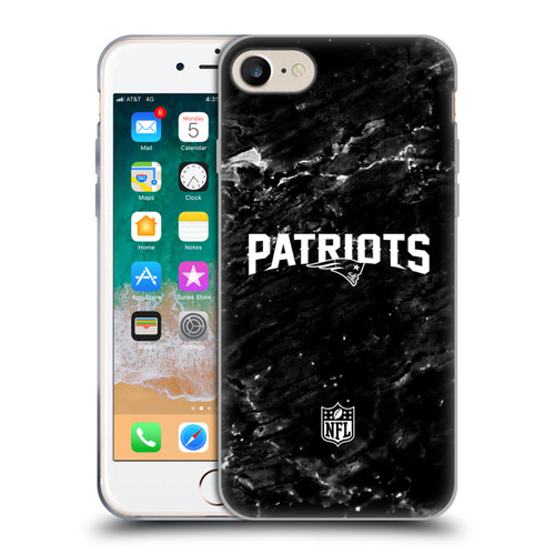 NFL New England Patriots Artwork Marble Soft Gel Case for Apple iPhone 7 / 8 / SE 2020 & 2022