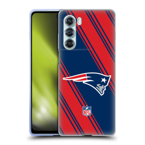 NFL New England Patriots Artwork Stripes Soft Gel Case for Motorola Edge S30 / Moto G200 5G