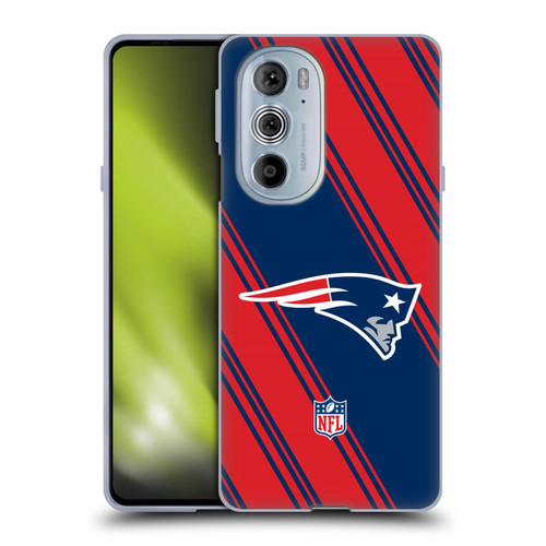 NFL New England Patriots Artwork Stripes Soft Gel Case for Motorola Edge X30