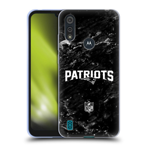 NFL New England Patriots Artwork Marble Soft Gel Case for Motorola Moto E6s (2020)