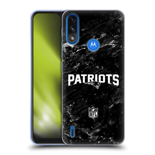 NFL New England Patriots Artwork Marble Soft Gel Case for Motorola Moto E7 Power / Moto E7i Power