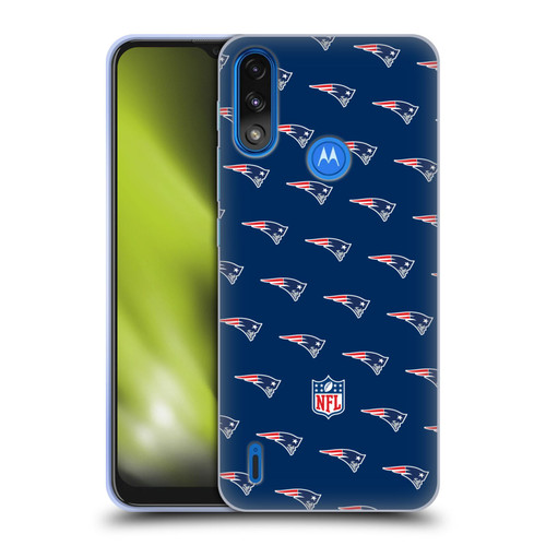 NFL New England Patriots Artwork Patterns Soft Gel Case for Motorola Moto E7 Power / Moto E7i Power