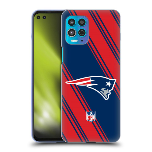 NFL New England Patriots Artwork Stripes Soft Gel Case for Motorola Moto G100