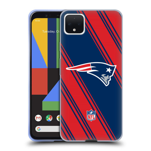 NFL New England Patriots Artwork Stripes Soft Gel Case for Google Pixel 4 XL