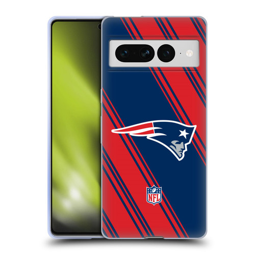 NFL New England Patriots Artwork Stripes Soft Gel Case for Google Pixel 7 Pro